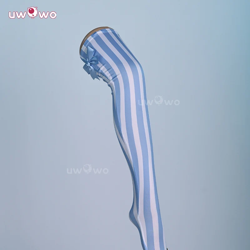 Uwowo Collab Series: Panty & Stocking with Garterbelt Stocking Angel Blue Lolita Cosplay Costume XS-2XL - Image 5