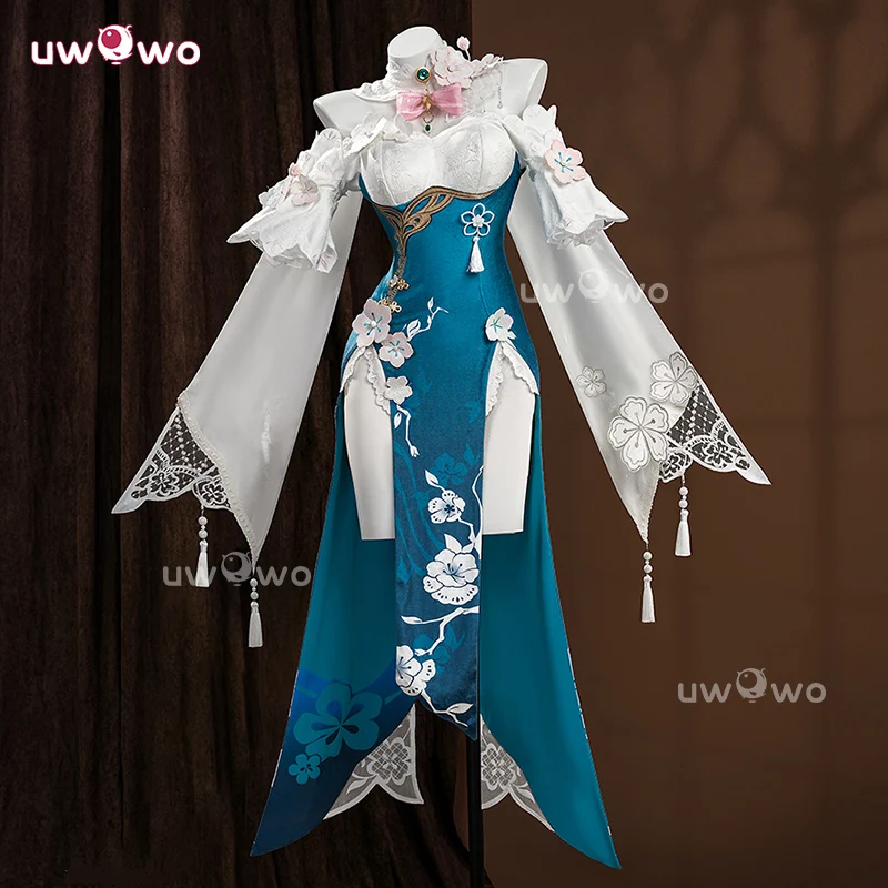 Uwowo Collab Series: Premium Ruan Mei Honkai Star Rail Plumblossom Letter Qipao Cosplay Costume XS-2XL