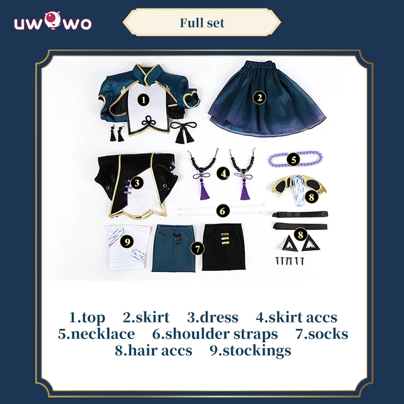 Uwowo Collab Series: Virtual Singer Twin-Tail Jiangshi Figure ver. Halloween Cosplay Costume XS-2XL - Image 6