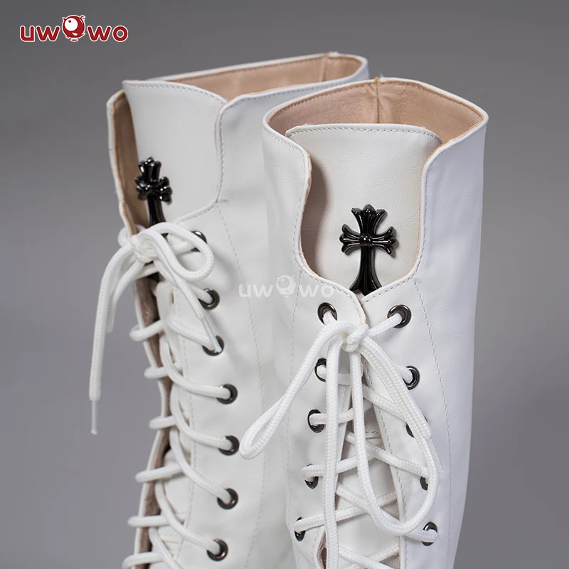 Uwowo Cosplay Shoes Tsuyuri Kanawo Costume Shoes White Boots - Image 5
