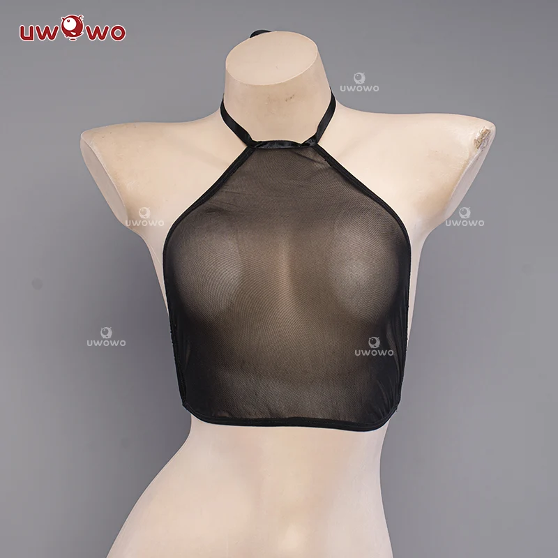 Uwowo Dead or Live DOA XVV Marie Rose Summer Swimsuit Black Sheer Bodysuit Cosplay Costume - Image 4
