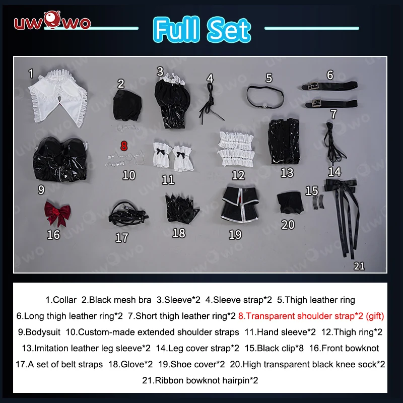 Uwowo Dead or Live DOA XVV Marie Rose Summer Swimsuit Black Sheer Bodysuit Cosplay Costume - Image 5