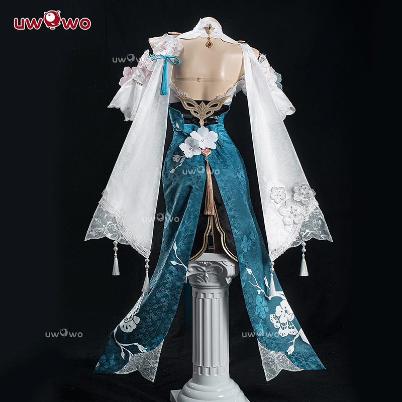 APR PRESALE Uwowo Honkai Star Rail Ruan Mei RuanMei Plumblossom Letter Qipao New Skin Cosplay Costume - Image 2