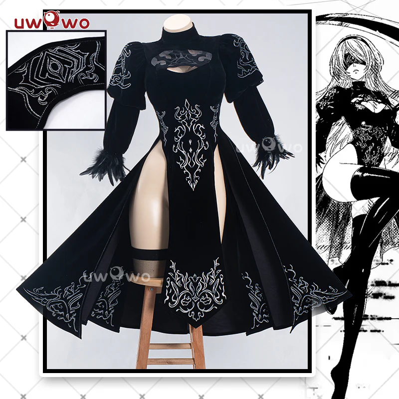 APR PRESALE Uwowo Nier: Automata 2B Redesign Cheongsam Fanart Cosplay Costume