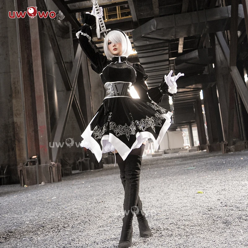 INSTOCK Uwowo NieR:Automata A2 Past Number Two YoRHa: Pearl Harbor Descent Record Cosplay Costume - Image 2