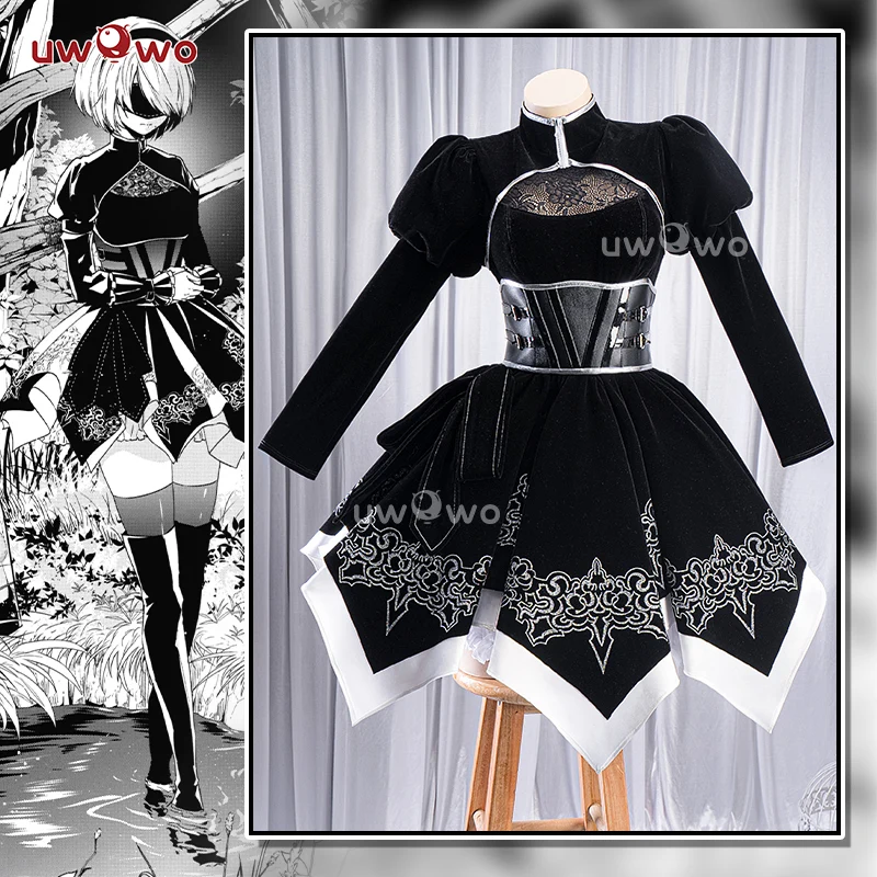 INSTOCK Uwowo NieR:Automata A2 Past Number Two YoRHa: Pearl Harbor Descent Record Cosplay Costume - Image 5