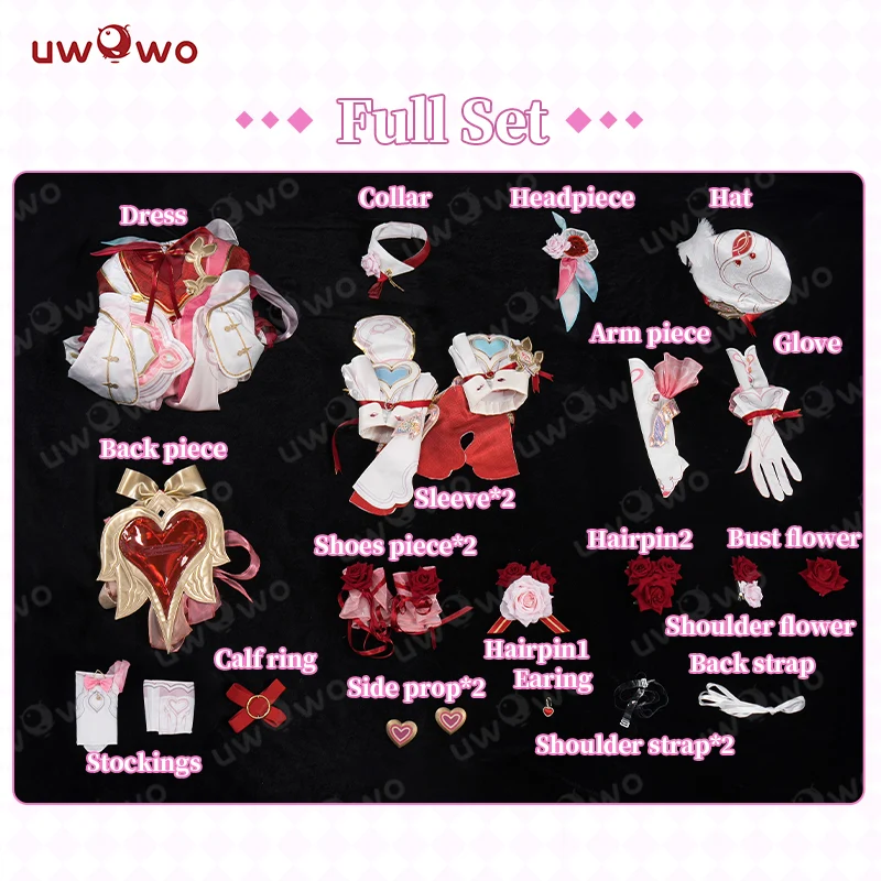 [Last Batch] INSTOCK S-3XL Uwowo Honkai Impact 3: Elysia New Battlesuit "Hi♪ Love Elf" Cosplay Costume S-3XL - Image 6