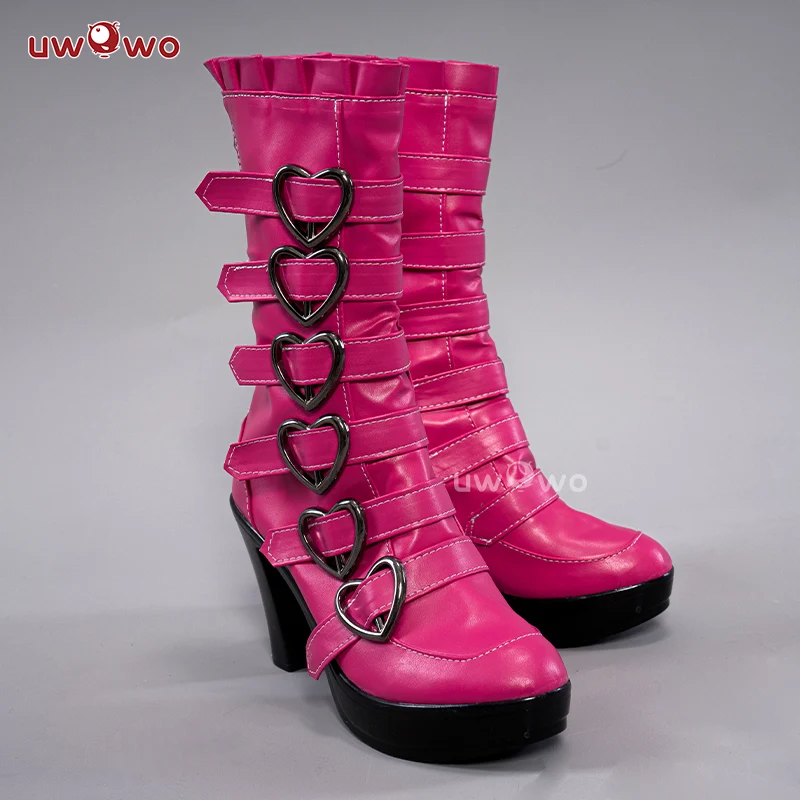 Uwowo Draculaura Spiderweb Cape Beret Gothic Dress Cosplay Shoes Boots - Image 2