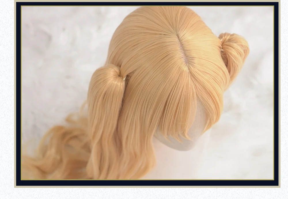 【Pre-sale】UWOWO Fate Grand Order Ereshkigal Cosplay Wig 80cm long Gold Double Tail Cosplay Hair - Image 5