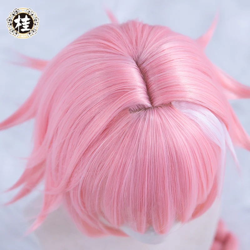 Uwowo Game Fate Grand Order/FGO Astolfo Cosplay Wig 60cm Long Pink Braid hair - Image 4