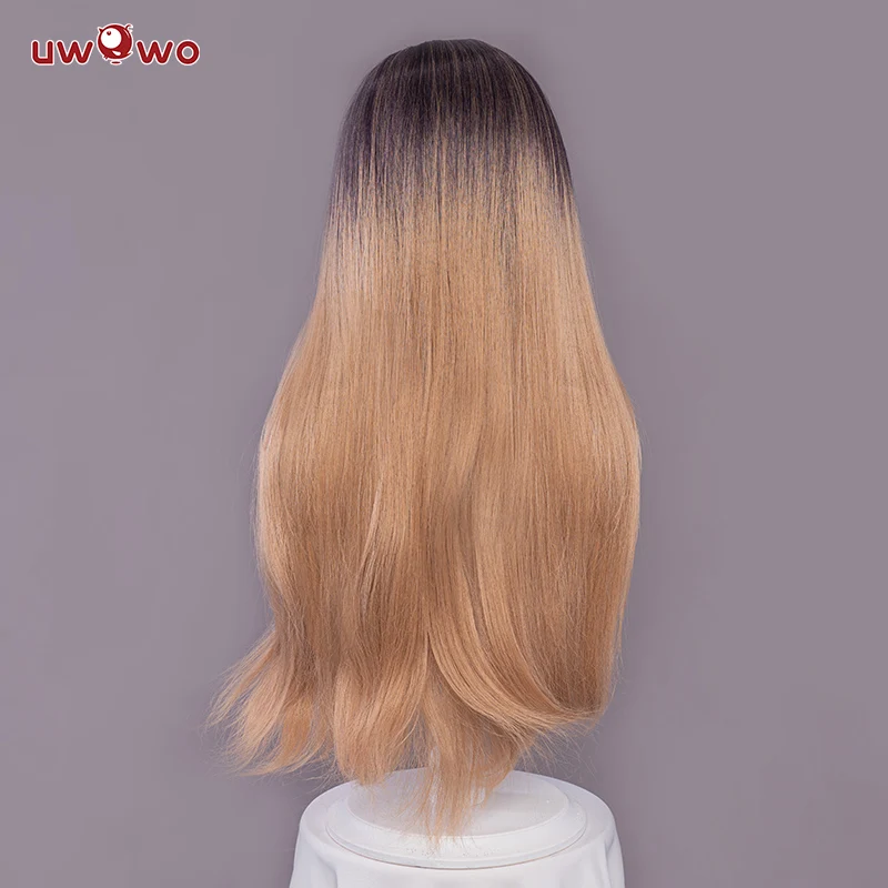 Uwowo Game Cosplay Coven Wig 75cm Purple linen Hair - Image 3