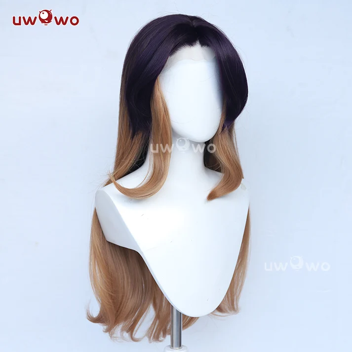 Uwowo Game Cosplay Coven Wig 75cm Purple linen Hair - Image 5
