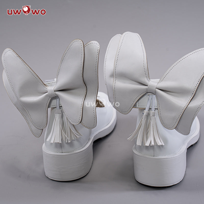 Uwowo Game Cosplay Shoes White With Bows - Image 2