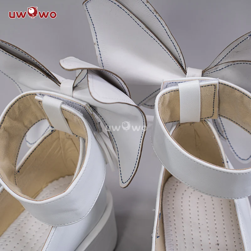 Uwowo Game Cosplay Shoes White With Bows - Image 4