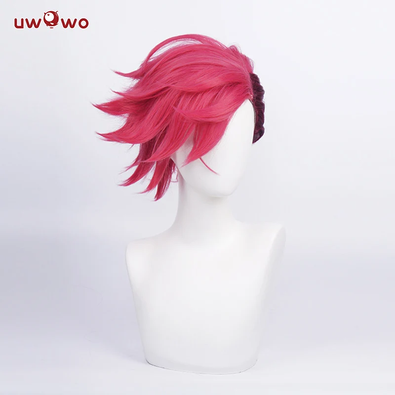 Uwowo Game Cosplay Wig Arcane Young Ver Short Red Hair - Image 3