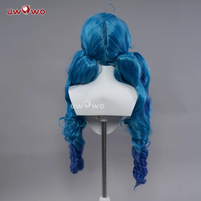 Uwowo Game Cosplay Wig The Hallowed Seamstress Long Blue Hair - Image 3