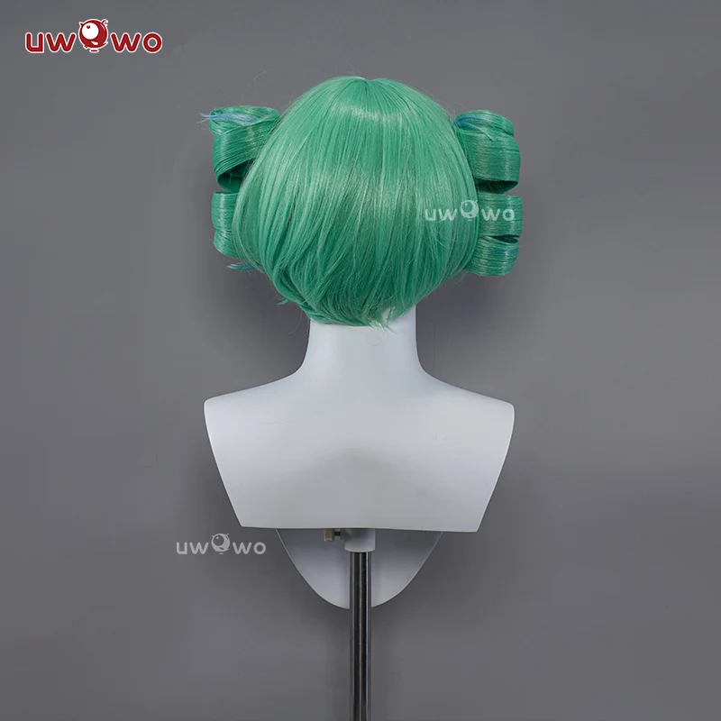 Uwowo Game Crystal Rose Wild Cosplay Wig High Quality Light Green Hair - Image 3