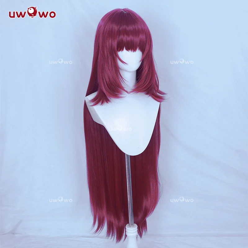 Uwowo Game Fate/Grand Order Assassin Kama Stage 2 Cosplay Wig Long Wine Hair - Image 3
