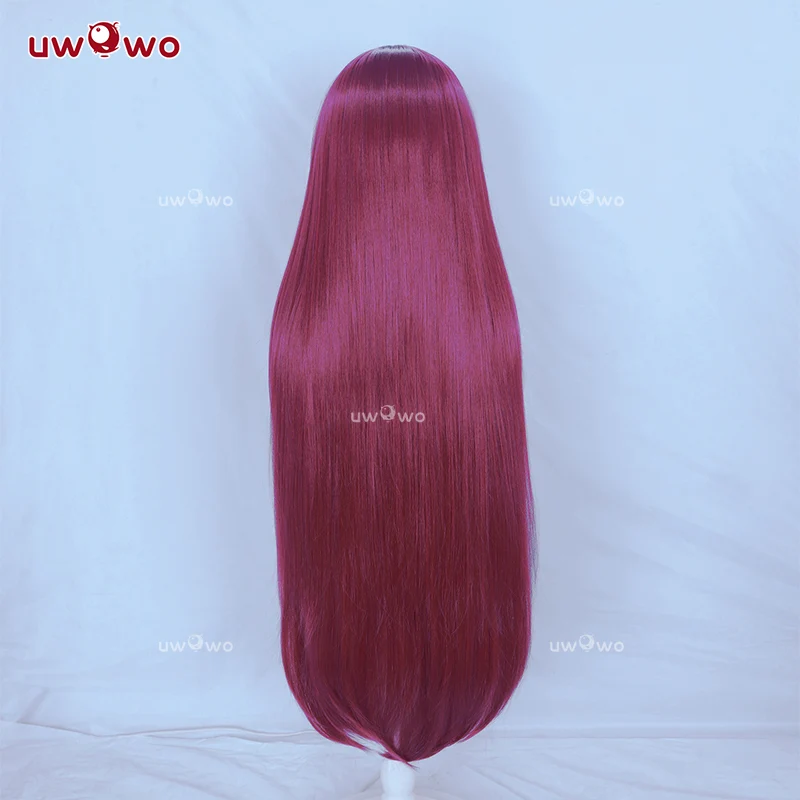 Uwowo Game Fate/Grand Order Assassin Kama Stage 2 Cosplay Wig Long Wine Hair - Image 4