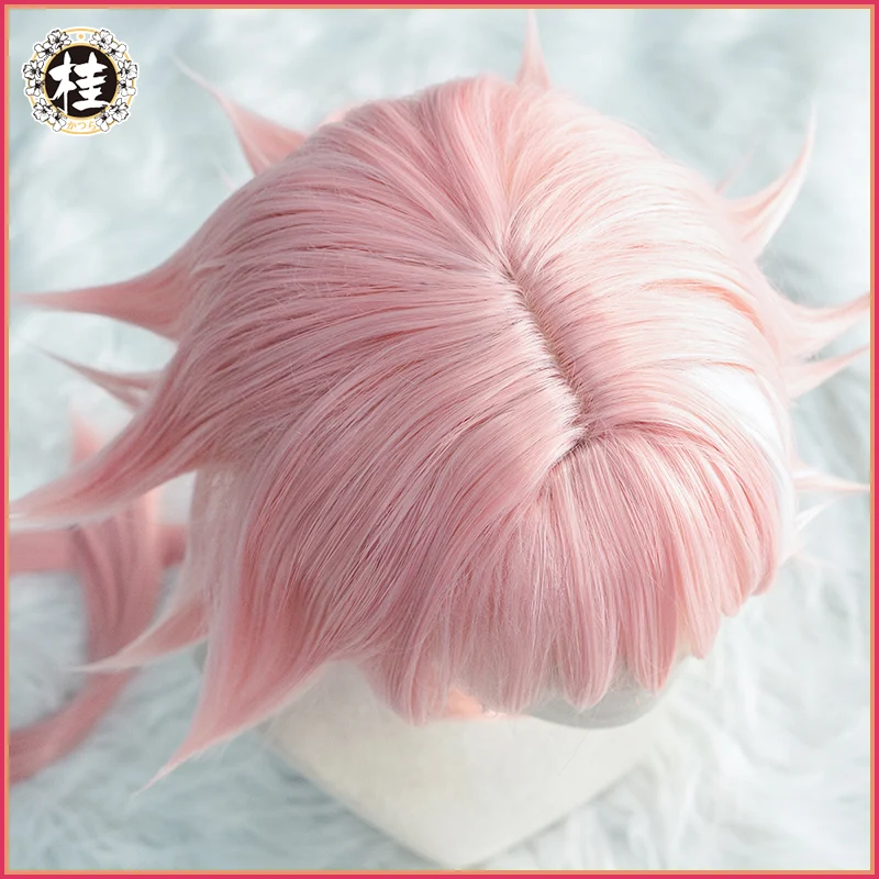 Uwowo Game Fate Grand Order/FGO Astolfo Cosplay Wig 100cm Long Twin Tail Pink Hair - Image 4