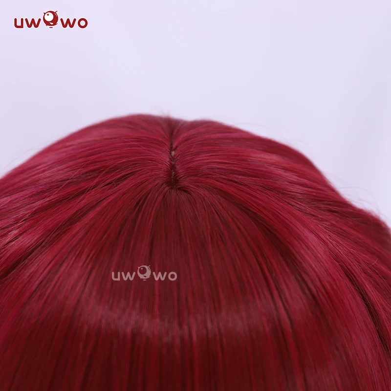Uwowo Game Fox 2023 Cosplay Wig Long Wine Hair With Ears - Image 5