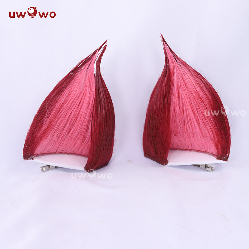 Uwowo Game Fox 2023 Cosplay Wig Long Wine Hair With Ears - Image 6