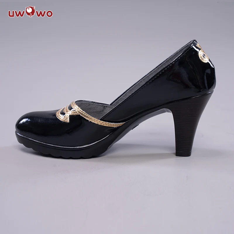 Uwowo Game Genshin Impact Cosplay Lisa Witch of Purple Rose The Librarian Cosplay Shoes - Image 4