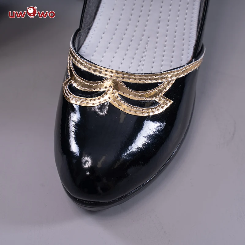 Uwowo Game Genshin Impact Cosplay Lisa Witch of Purple Rose The Librarian Cosplay Shoes - Image 5