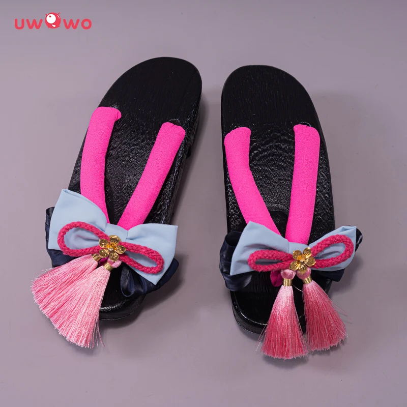 【In Stock】Uwowo Game Genshin Impact Kamisato Ayaka Frostflake Heron Cosplay Shoes - Image 4