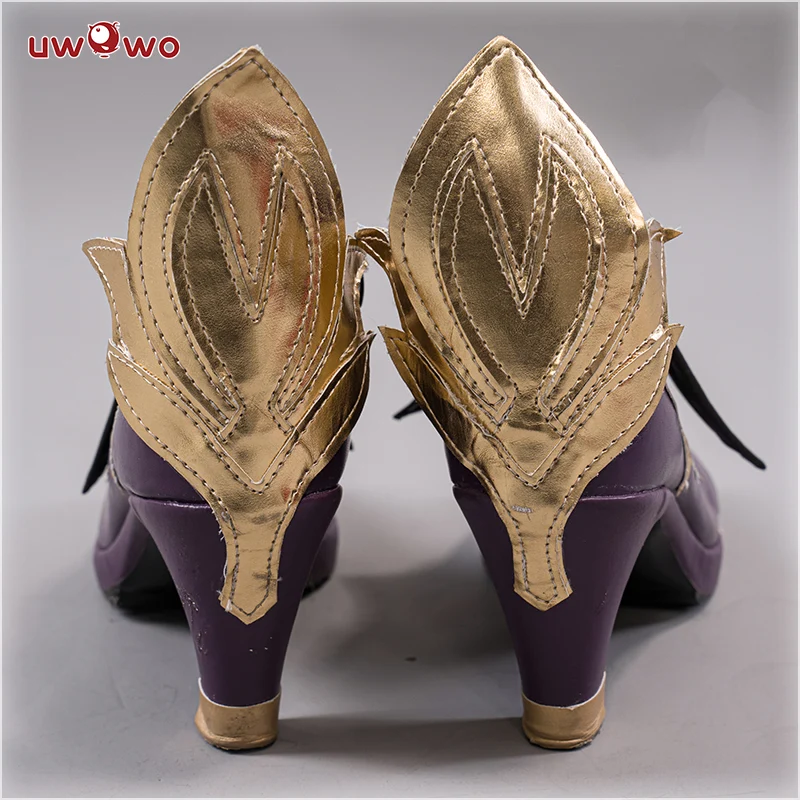 Uwowo Game Genshin Impact Keqing Yuheng Liyue Qixing Cosplay Costume Shoes - Image 4