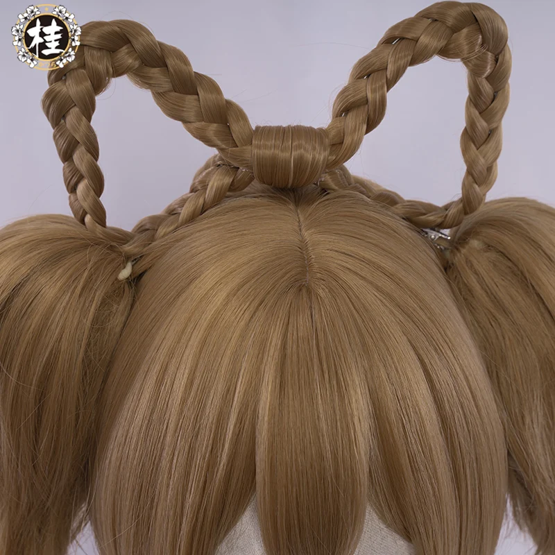 【pre-sale】Uwowo Game Genshin Impact Yaoyao Cosplay Wig 25cm Brown Short Hair - Image 5