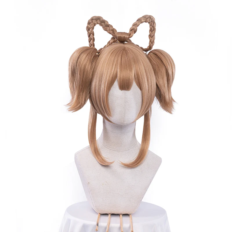 【pre-sale】Uwowo Game Genshin Impact Yaoyao Cosplay Wig 25cm Brown Short Hair - Image 6