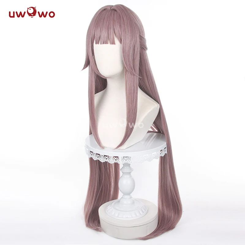 Uwowo Game Honkai: Star Rail Cosplay Herta Cosplay Wig Long Gray and Pink Hair - Image 4