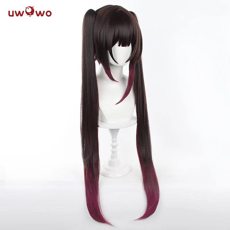 Uwowo Game Honkai: Star Rail Sparkle Hanabi Cosplay Wig Long Dark Brown Hair - Image 3