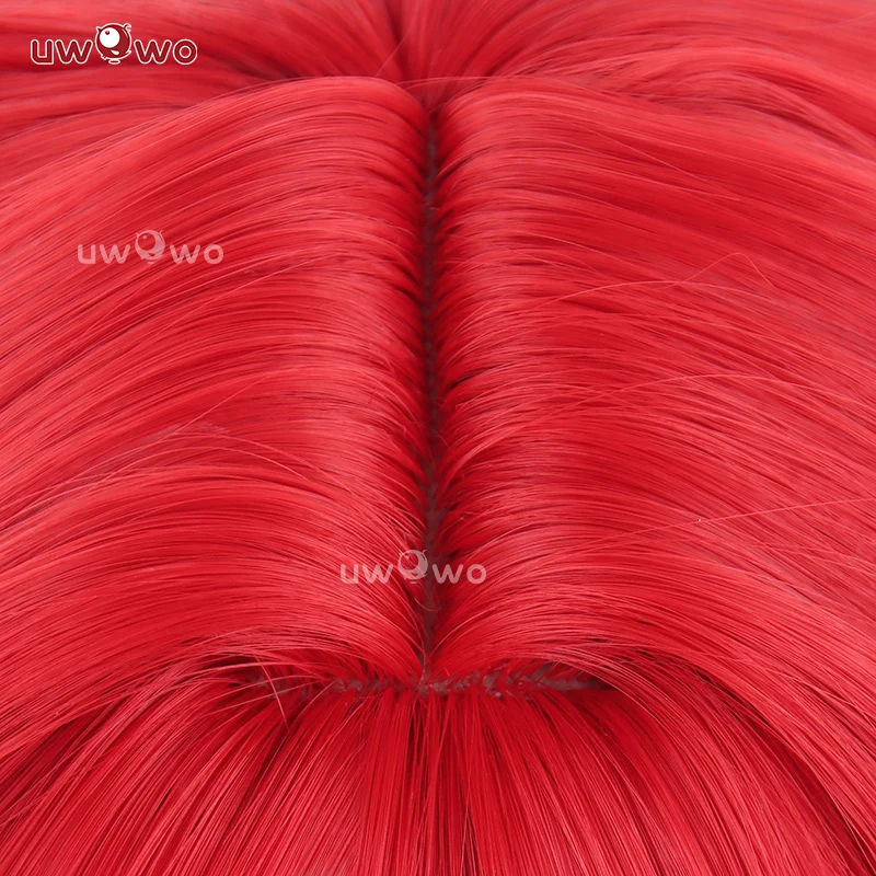 Uwowo Game Identity V Priestess-“Crimson” Cosplay Wig Long Red Hair - Image 5