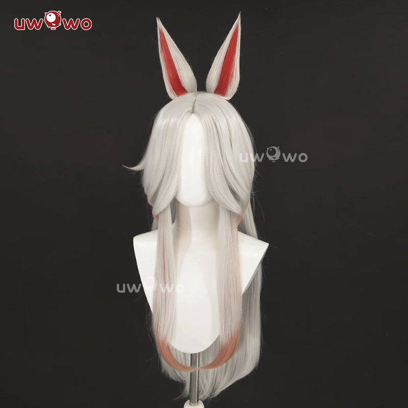 Uwowo Game Immortalized Fox Cosplay Long Light Brown Hair With Ears - Image 3