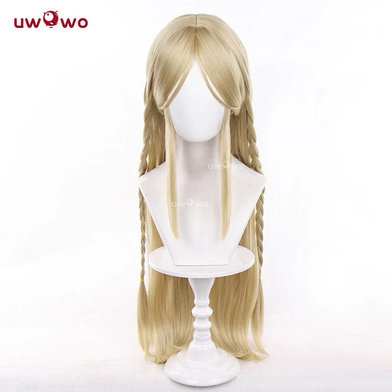 Uwowo Game Wuthering Waves Cartethyia WuWa Cosplay Wig Long Yellow Hair - Image 2