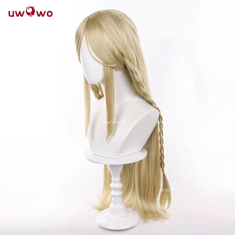 Uwowo Game Wuthering Waves Cartethyia WuWa Cosplay Wig Long Yellow Hair - Image 3