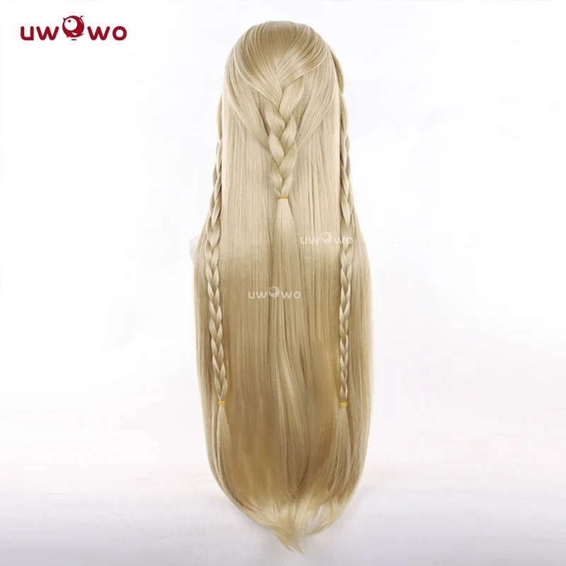 Uwowo Game Wuthering Waves Cartethyia WuWa Cosplay Wig Long Yellow Hair - Image 5