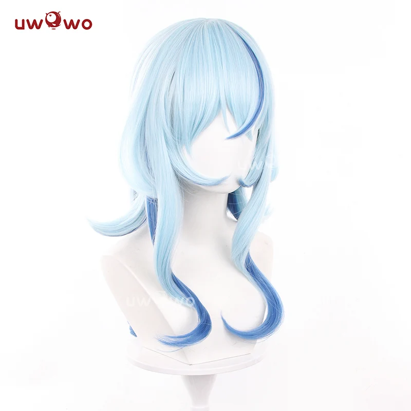 Uwowo Game Wuthering Waves WuWa Shorekeeper Cosplay Wig Long Blue Hair - Image 4