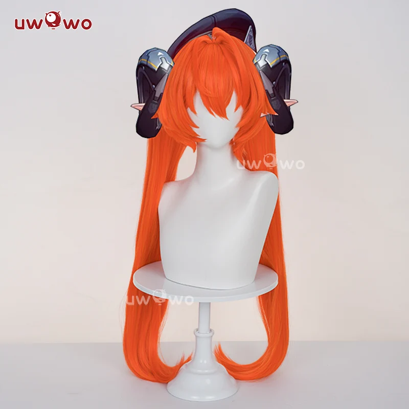 Uwowo Game Zenless Zone Zero Orphie Cosplay Wig Long Orange Hair - Image 2