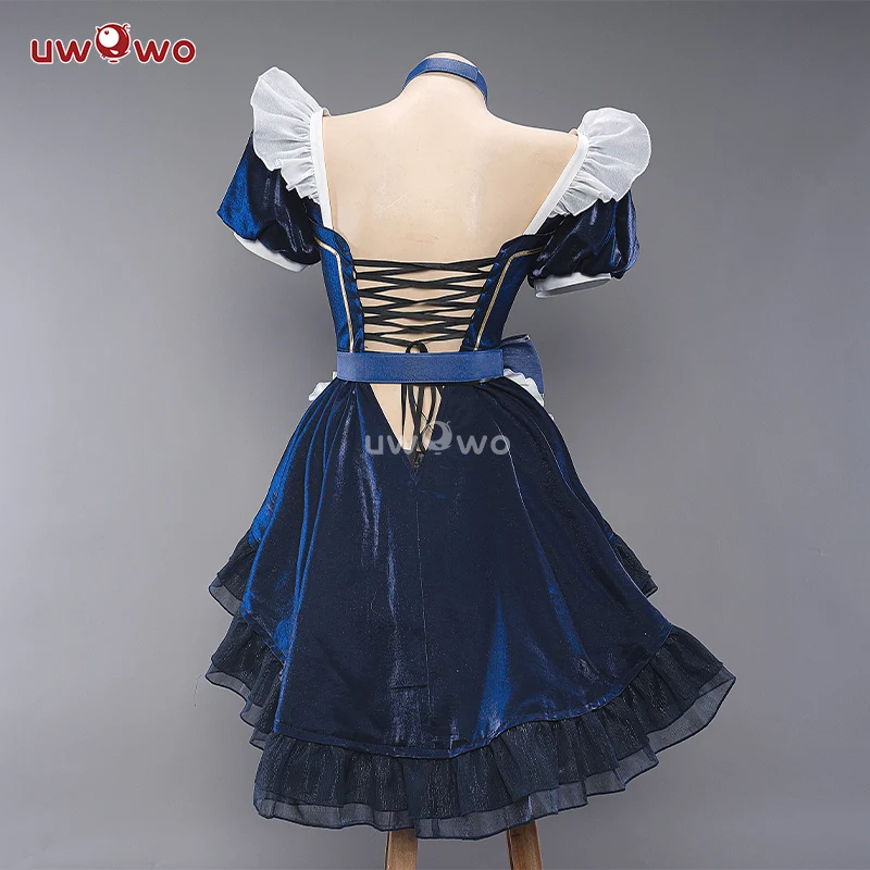 INSTOCK S-3XL Uwowo Genshin Impact Fanart Furina Focalors Hydro Archon Maid Cosplay Costume - Image 7