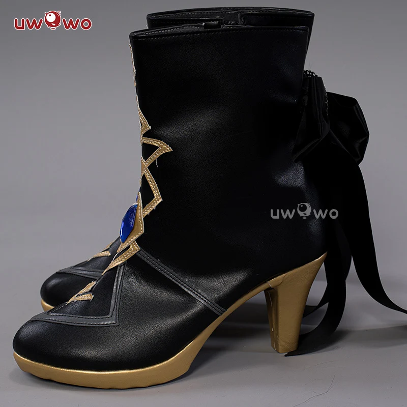 Uwowo Genshin Impact Navia Fontaine Rococo Style Dress Cospaly Shoes Boots - Image 2