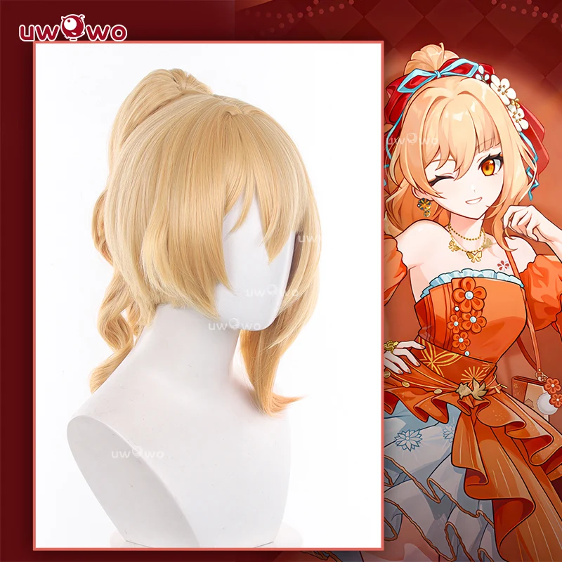 Uwowo Genshin Impact Yoimiya Resplendent Feast Gown Cosplay Wig - Image 3