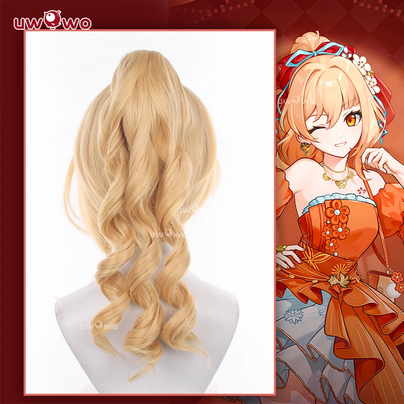 Uwowo Genshin Impact Yoimiya Resplendent Feast Gown Cosplay Wig - Image 4