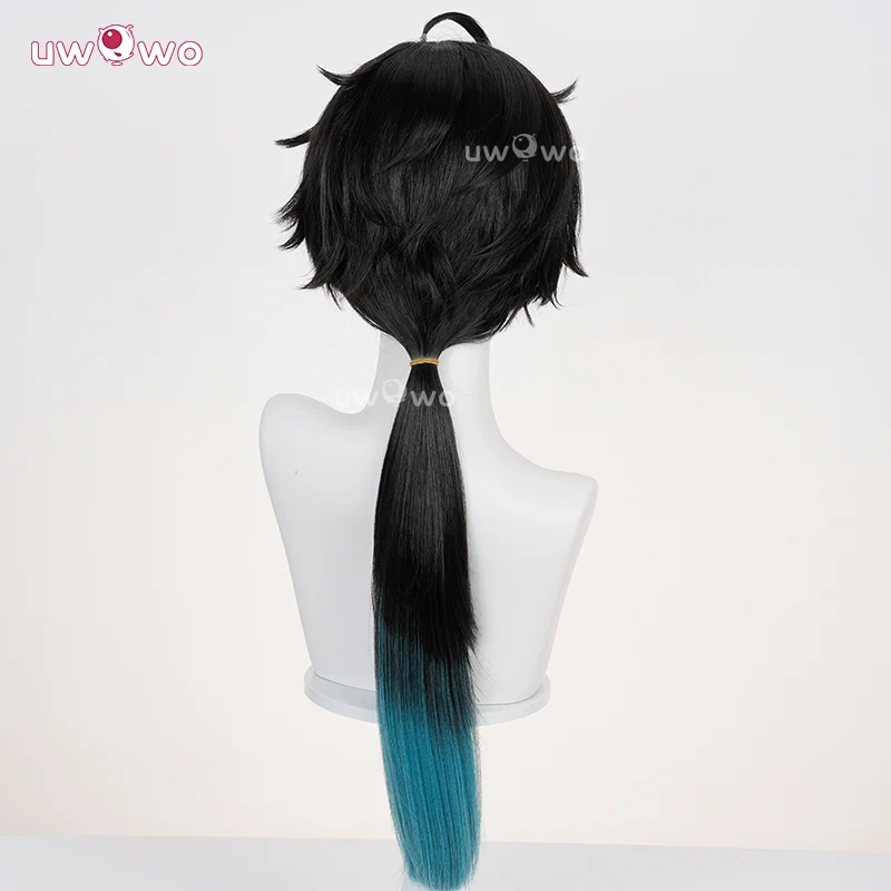 Uwowo Honkai: Star Rail Dan Heng • Permansor Terrae Cosplay Wig Short Black Hair - Image 3