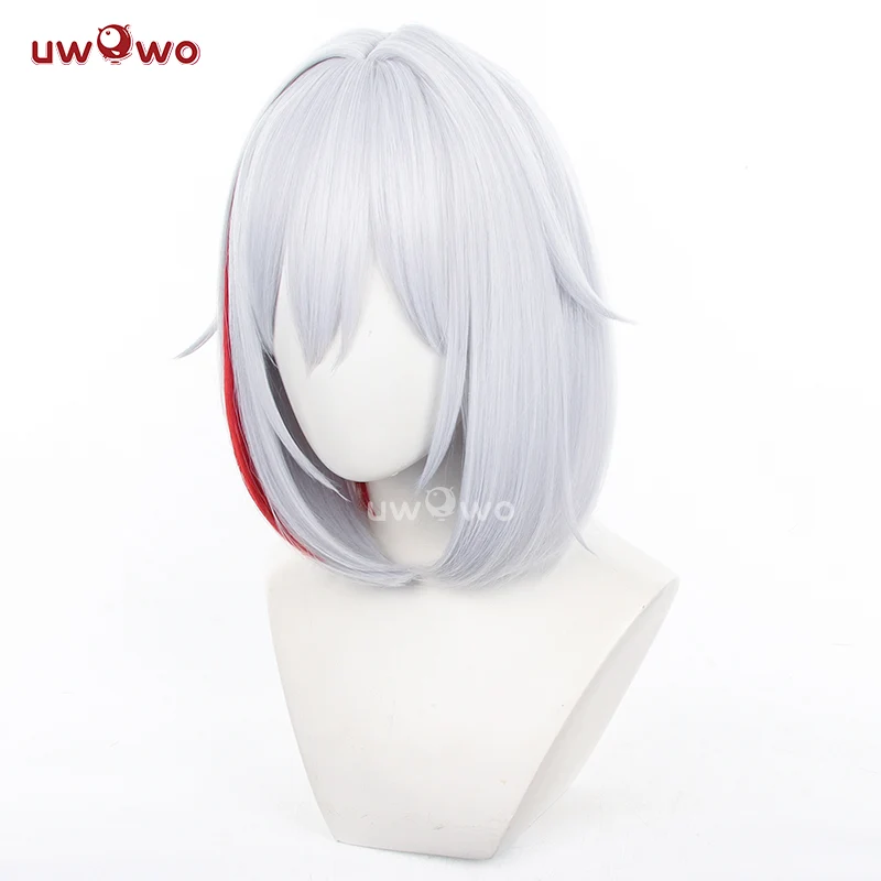 Uwowo Honkai Star Rail HSR Cosplay Wig Topz Silver Middle Hair - Image 3