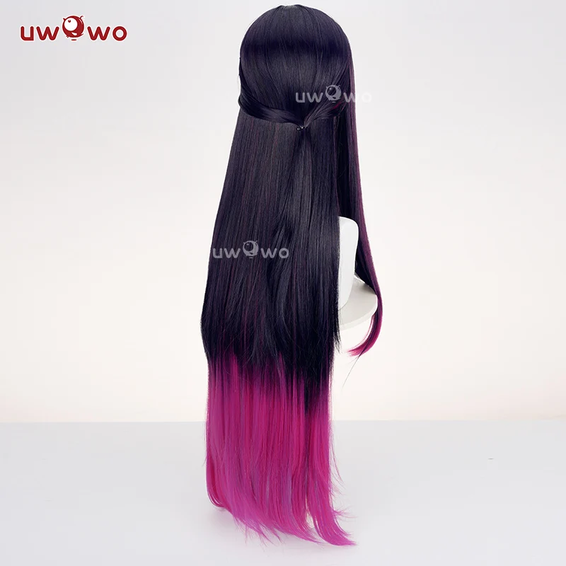 Uwowo Honkai Star Rail Hysilens Cosplay Wig Long Black And Pink Hair - Image 4