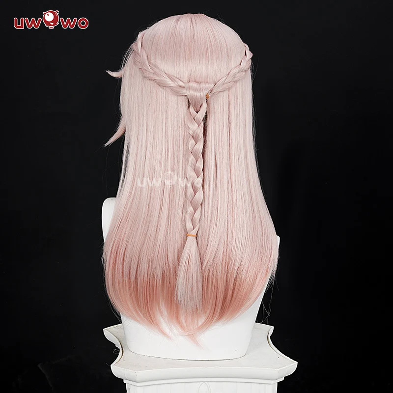 【Pre-sale】Uwowo Honkai: Star Rail Jiao Qiu Jiaoqiu Cosplay Wig Long Light Pink Hair - Image 3