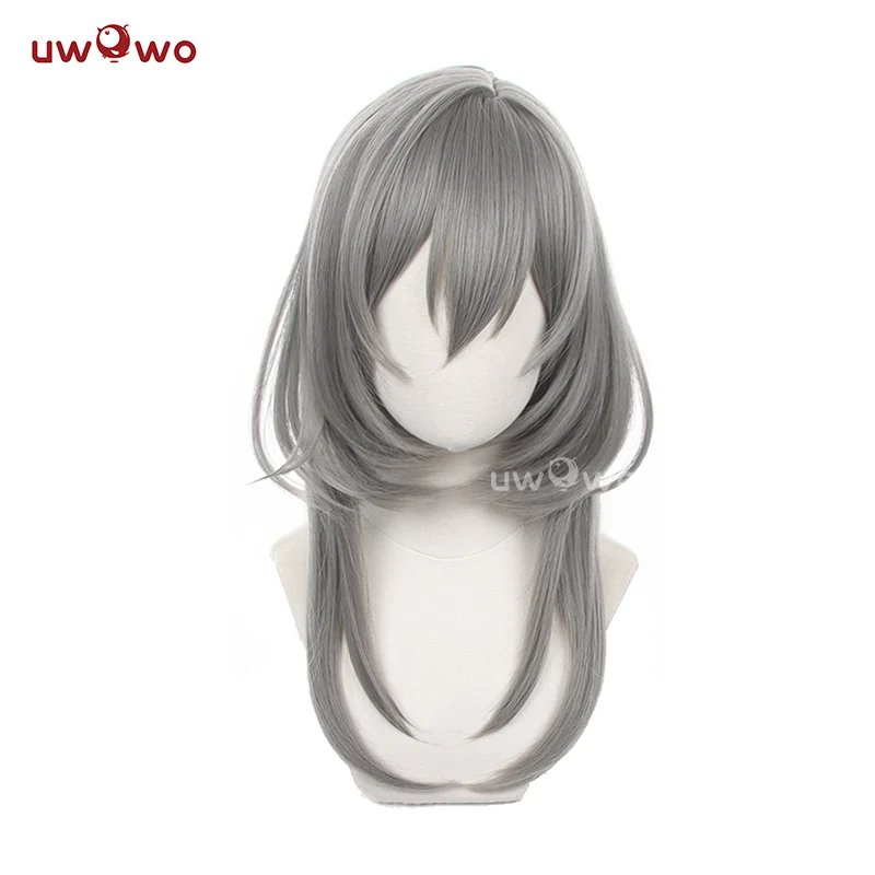 Uwowo Honkai Star Rail Stelle Female Trailblazer HSR Cosplay Wig Gray Heat Resistant Women Long Hair - Image 2
